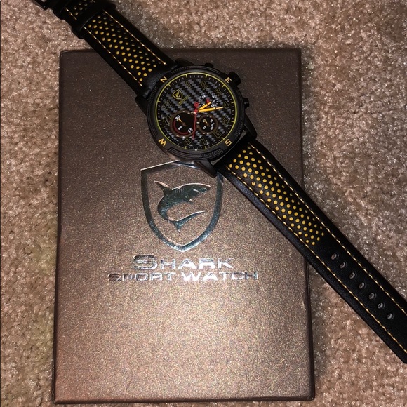 shark Other - Shark sport watch Black with yellow accent.